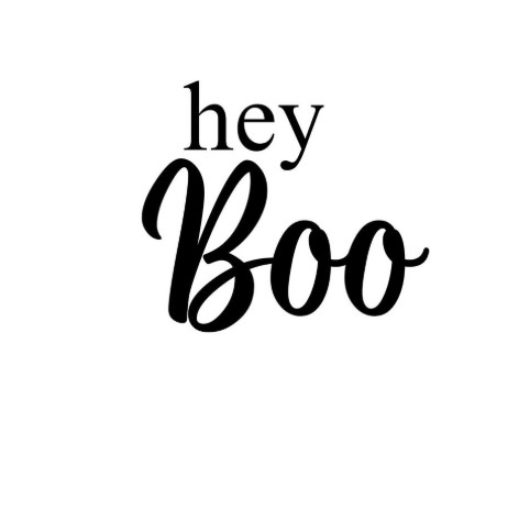 Minimalist Hey Boo