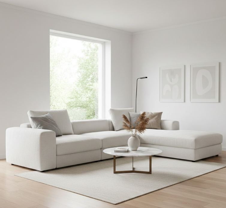 Minimalist White Sofa Haven
