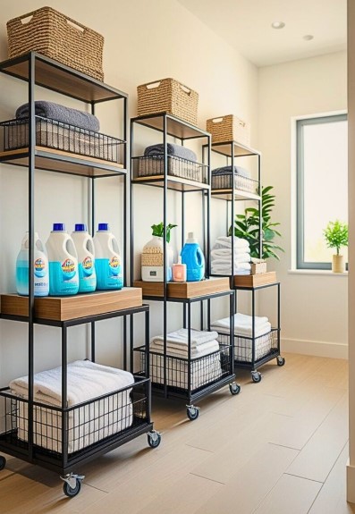 Mobile Laundry Room Storage