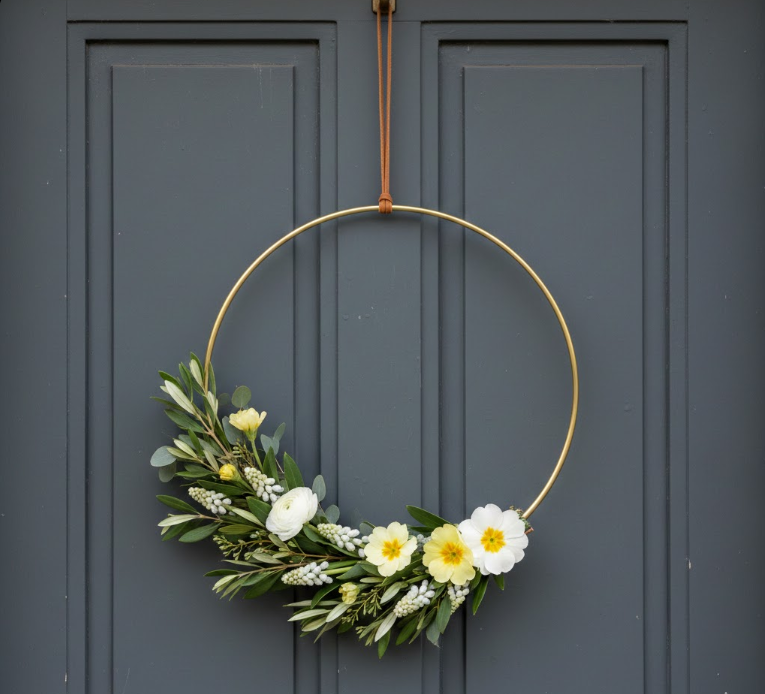 Modern Minimalist Brass Hoop