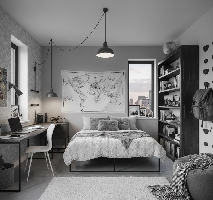 Monochrome Elegance with Adventurous Accents