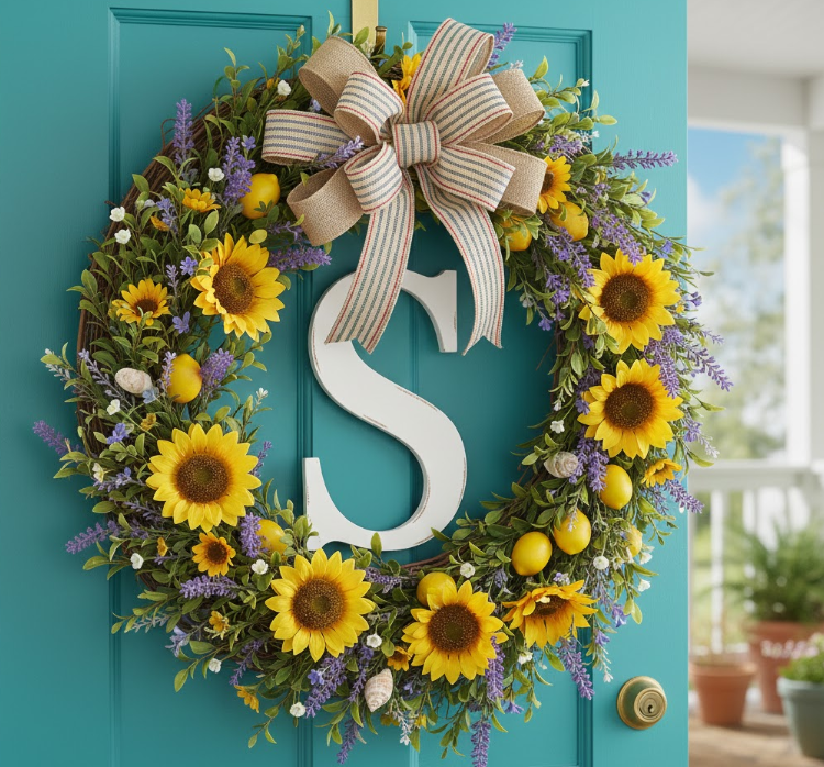 Monogram Letter Wreath