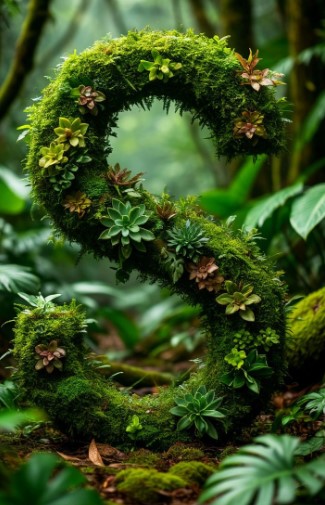 Monogrammed Moss Letters