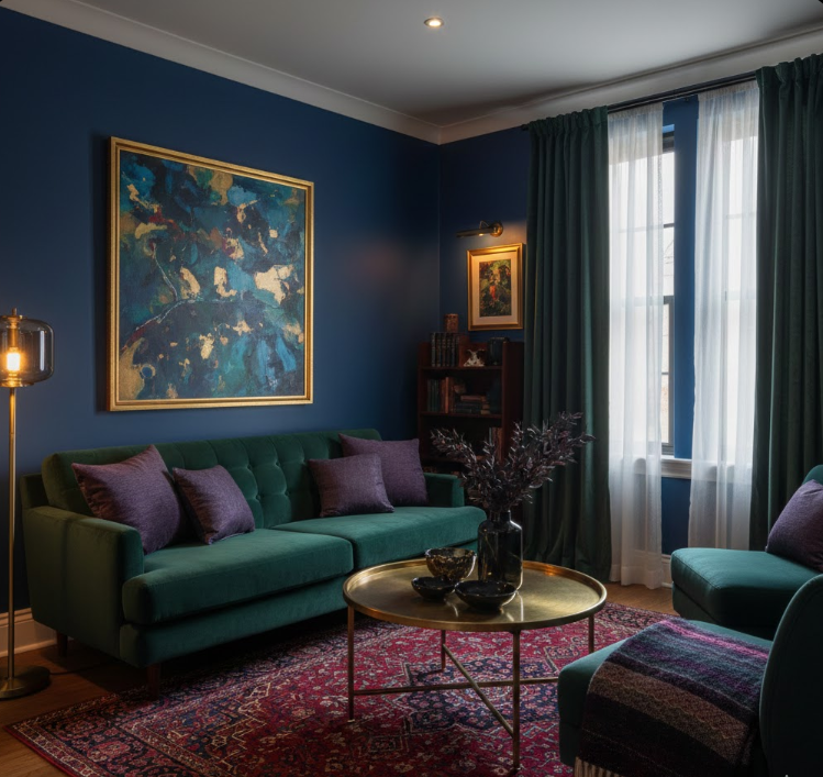 Moody Jewel-Tone Lounges