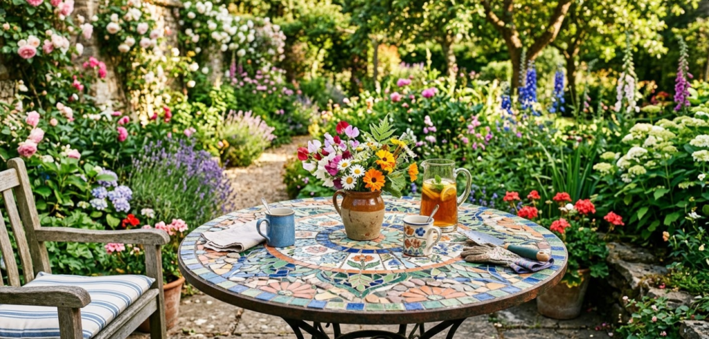  Mosaic Garden Table