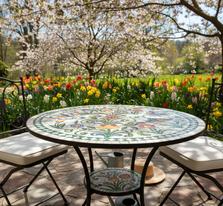 Mosaic Garden Tables