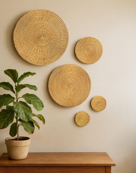Mounted Rattan Plates