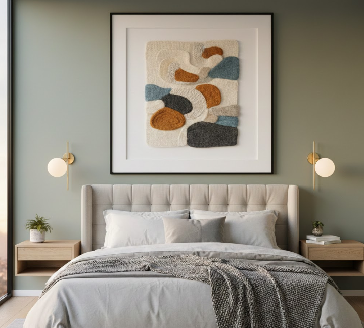 Mounted Textile Art