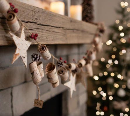 Natural Birch Bark Paper Garland