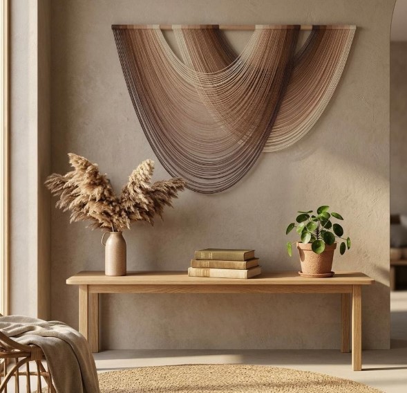 Natural Fiber Wall Hangings for Empty Spaces