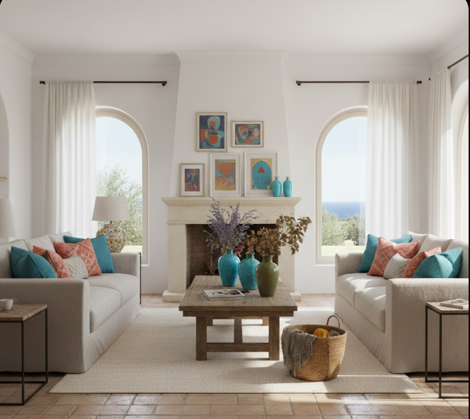 Neutral Base With Colorful Accents