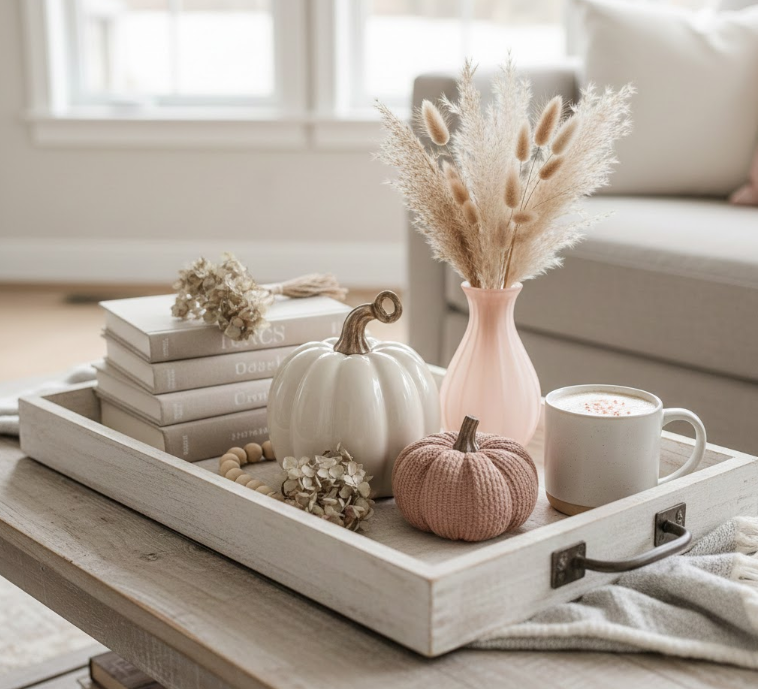 Neutral Tones with a Hint of Pink