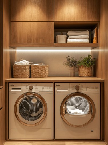 One-Wall Laundry Room
