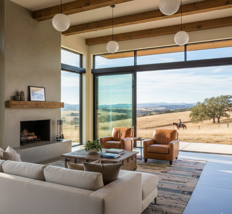 Open Concept Living With Ranch Views