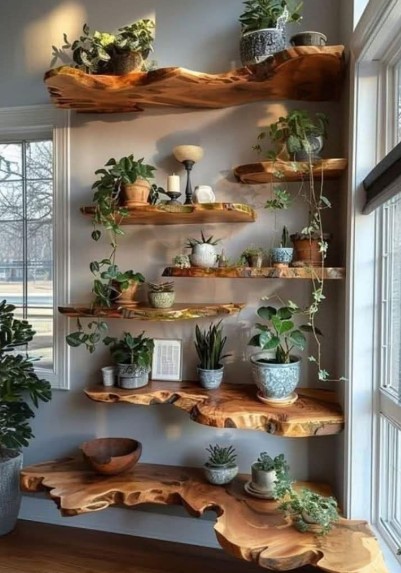 Open Shelving With Wood
