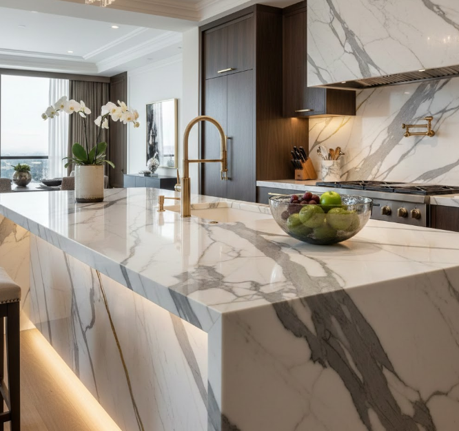 Opulent Marble Countertops