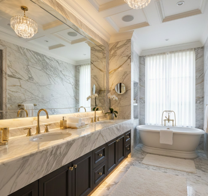 Opulent Marble Countertops