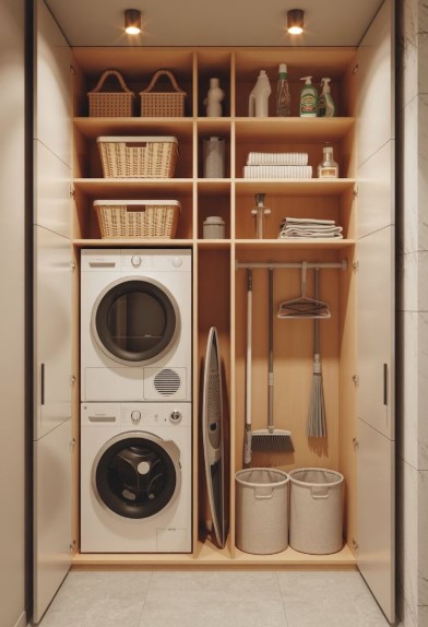 Organized Laundry Closet