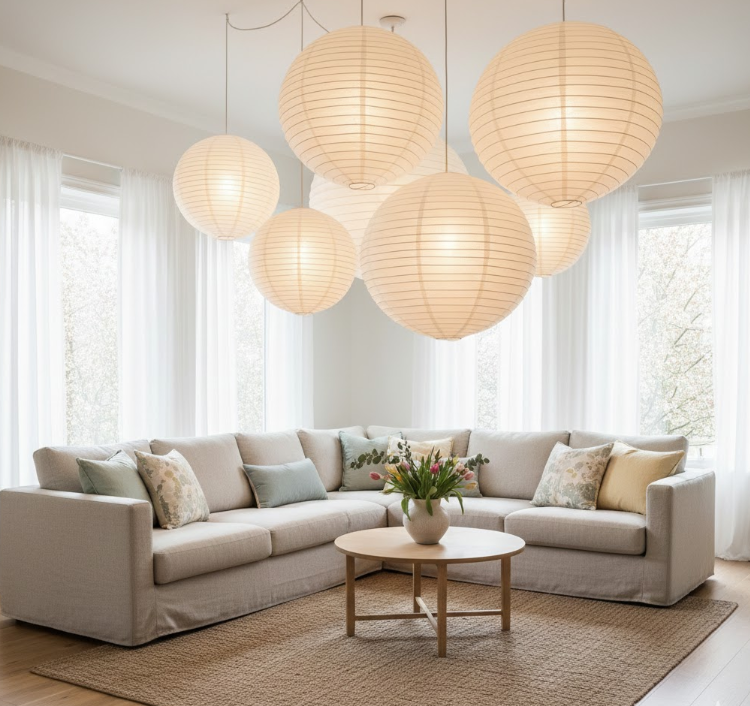 Oversized Paper Lantern Pendants