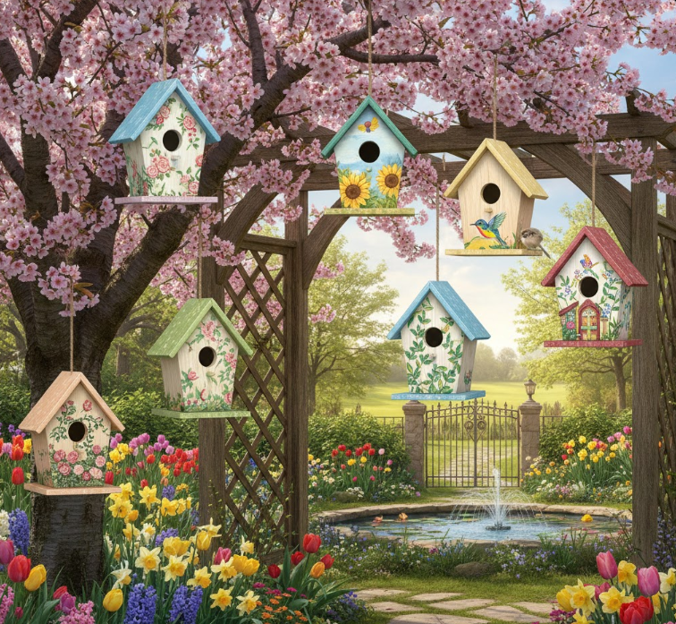 Painted Birdhouses