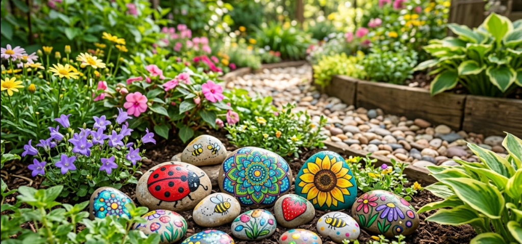Painted Garden Rocks