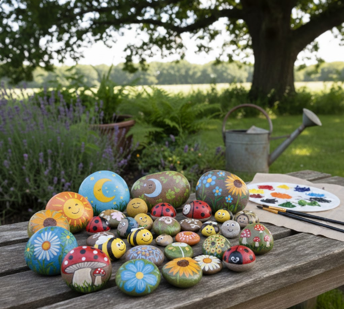 Painted Garden Rocks