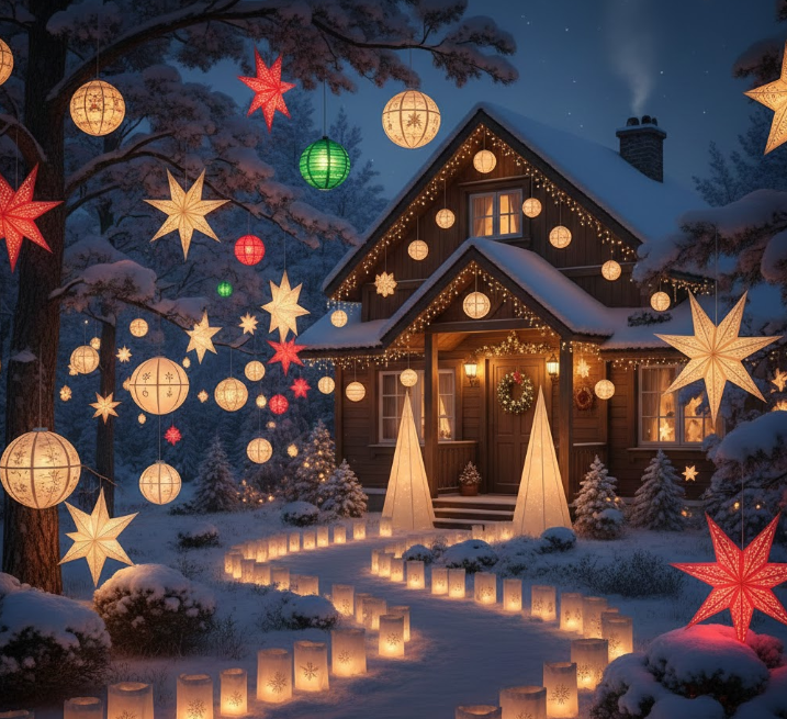 Paper Christmas Lanterns