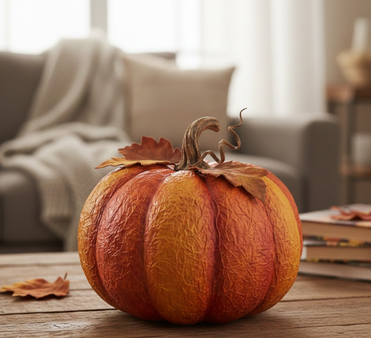 Papier-Mâché Pumpkin