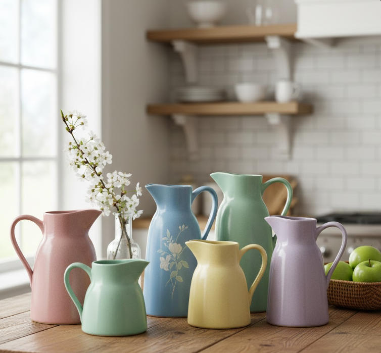 Pastel Ceramic Pitchers
