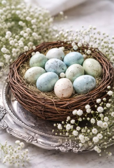 Pastel Egg Nest Tray