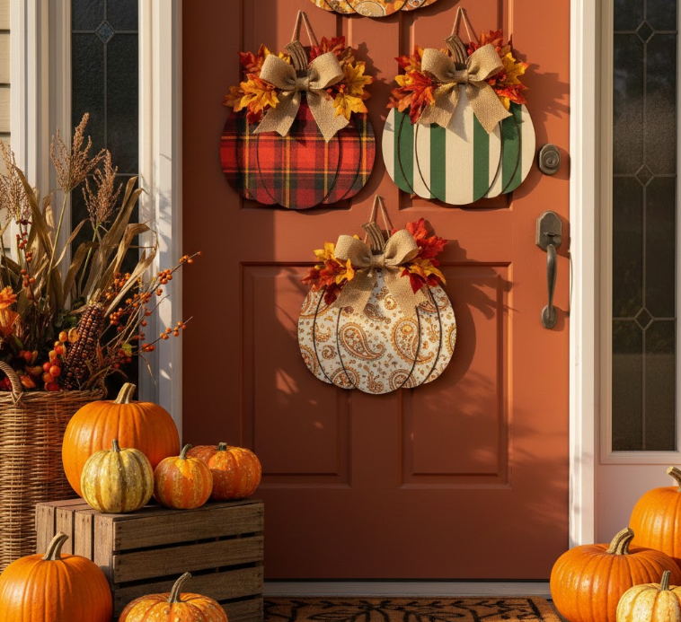 Patterned Pumpkins Welcome