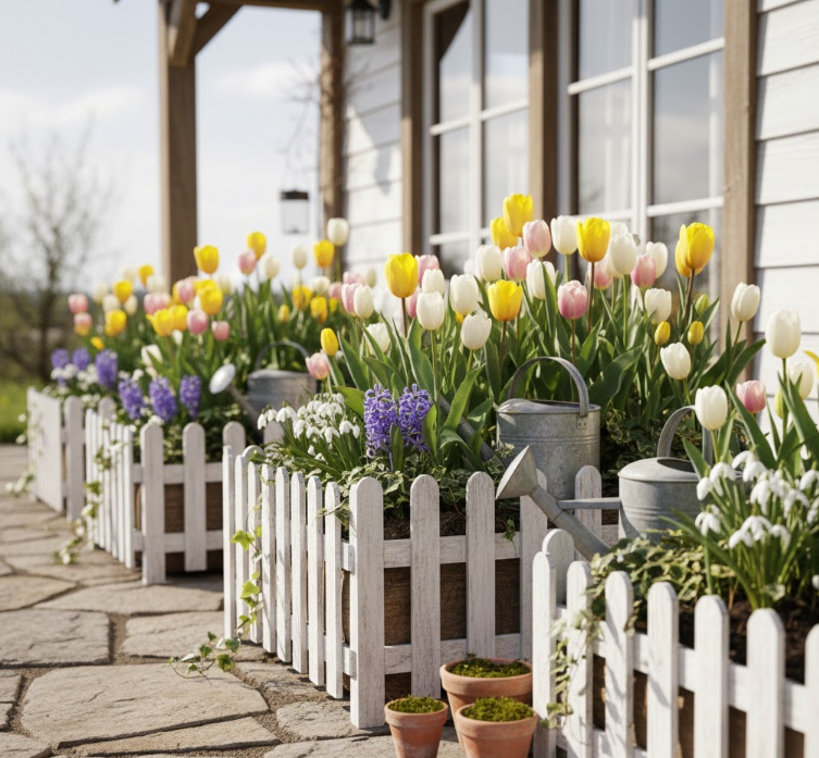 Picket Fence Garden Planters