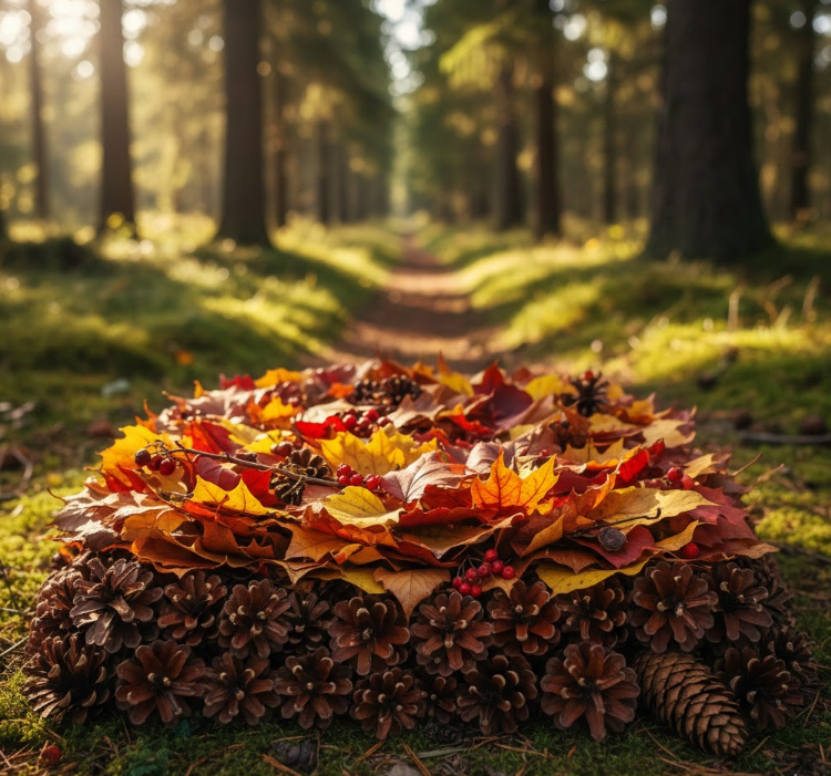 Pinecone Leaf Bed
