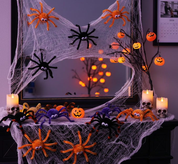 Pipe Cleaner Spiders