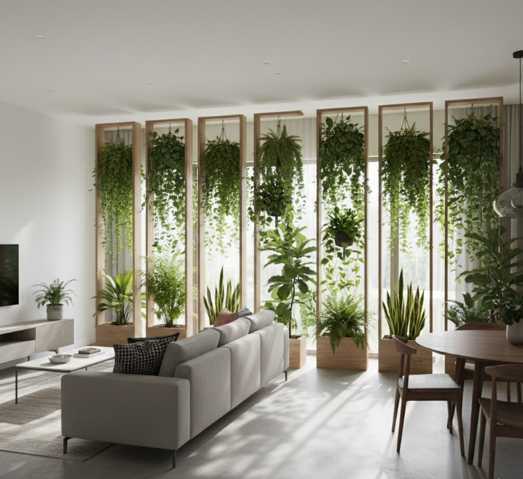 Plant-Based Room Divider Screens
