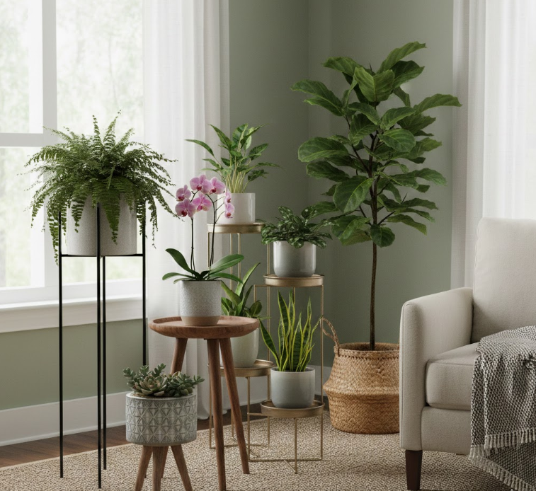 Plant Stands of Varying Heights
