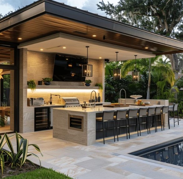 Poolside Kitchen Pavilion