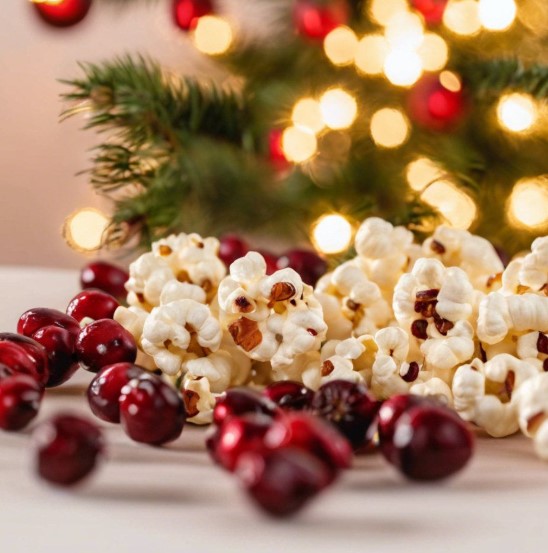 Popcorn and Cranberry Garlands