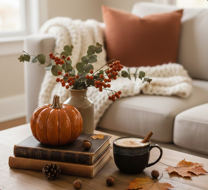 Pops of Orange and Rust