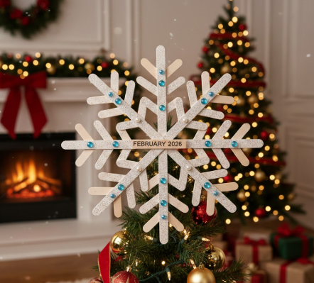 Popsicle-Stick Snowflake Topper