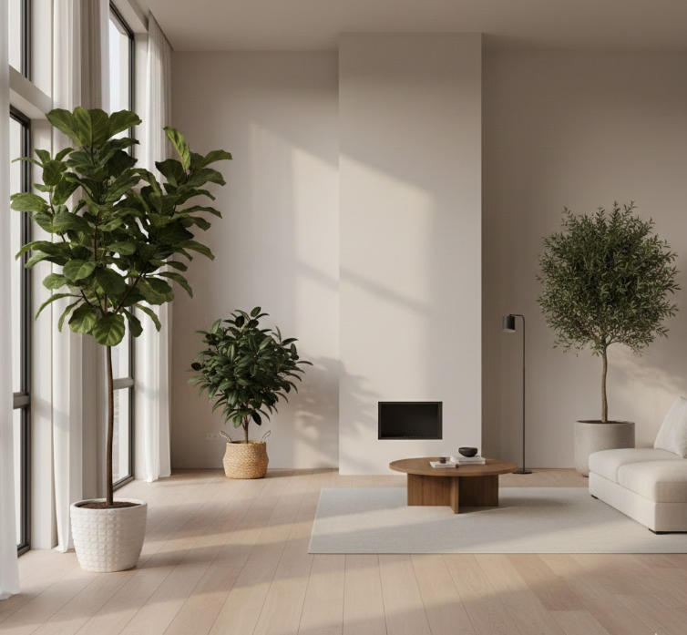 Potted Trees in Empty Corners