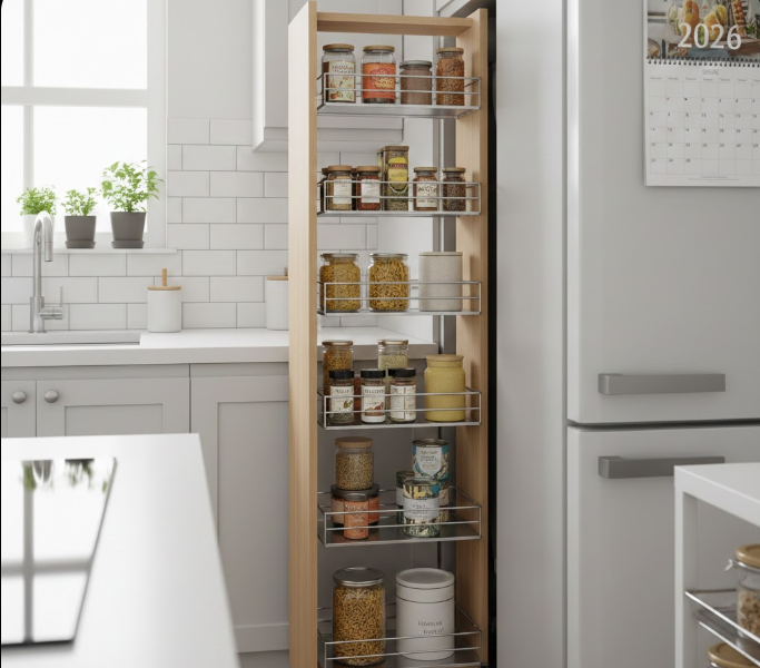 Pull-Out Pantries in Slim Gaps