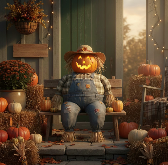 Pumpkin Scarecrow Porch
