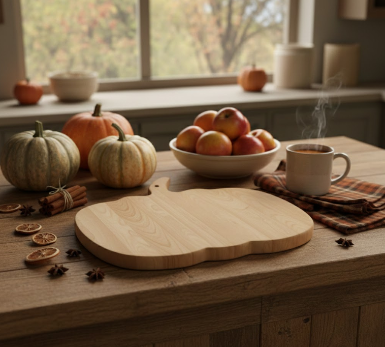 Pumpkin-Shaped Cutting Board