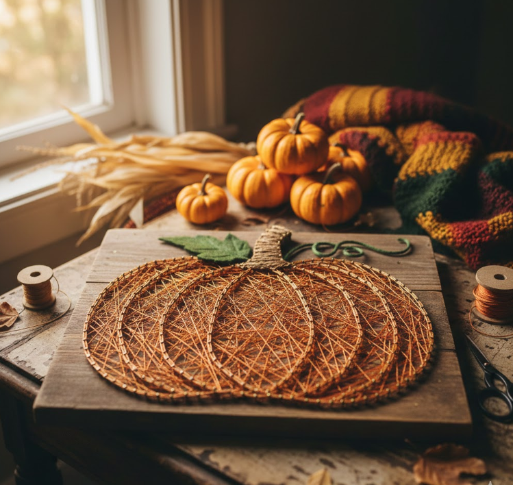 Pumpkin String Art