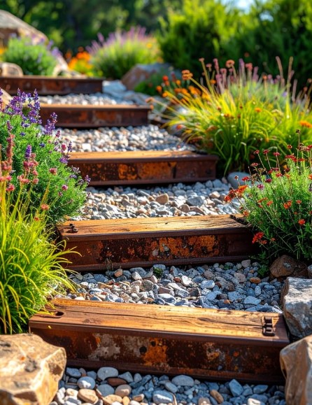 Railroad Tie Steps