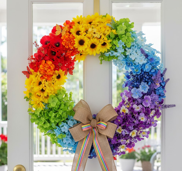 Rainbow Summer Wreath