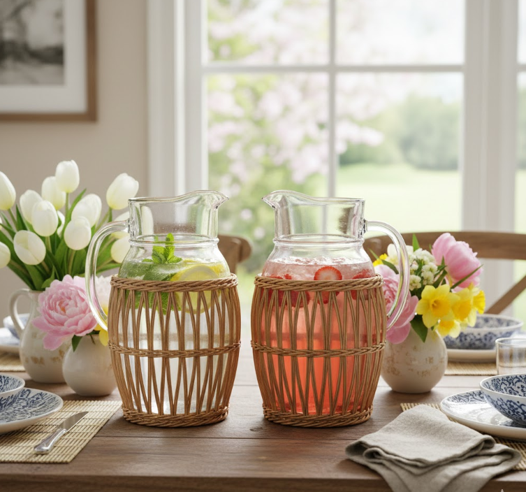 Rattan Water Pitchers