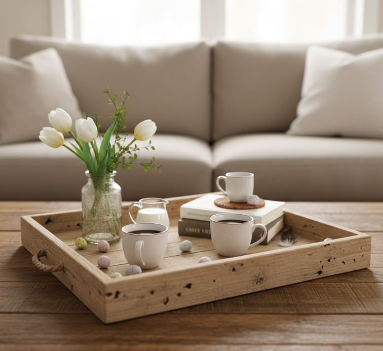 Reclaimed Wood Trays for Coffee Tables