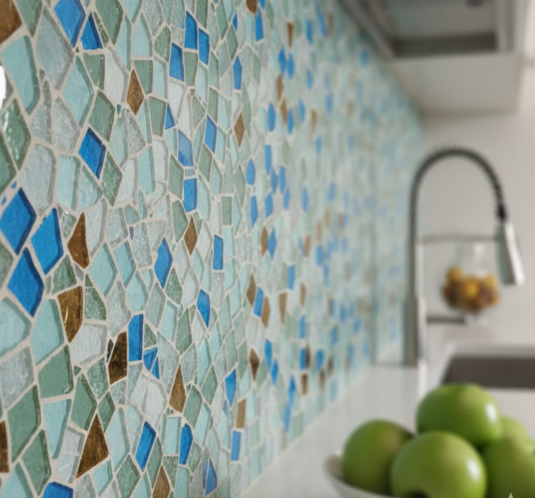 Recycled Glass Mosaic Tiles